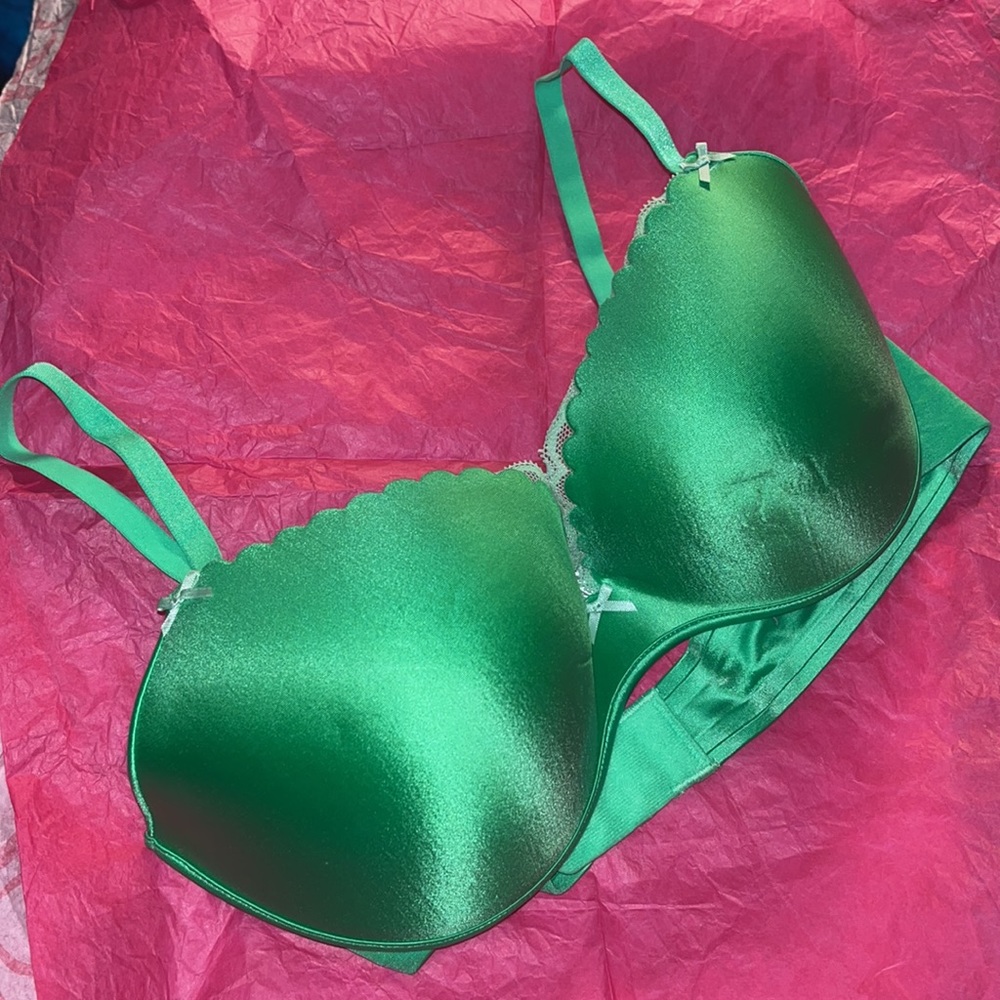 Vintage Y2K Aerie Jacklyn Green Push-up Bra